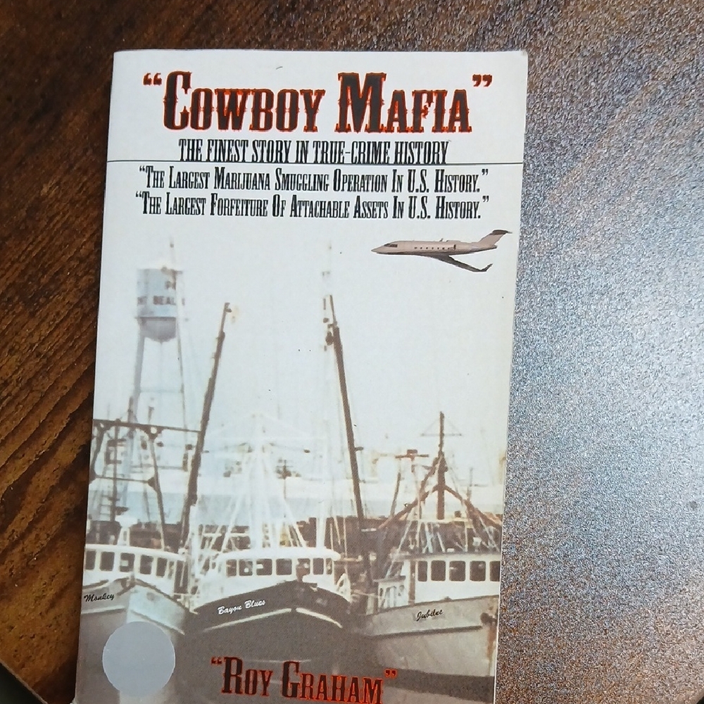 Cowboy Mafia by - Vintage Book Cover (White/Brown)